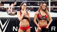 The Bella Twins following their win over Paige