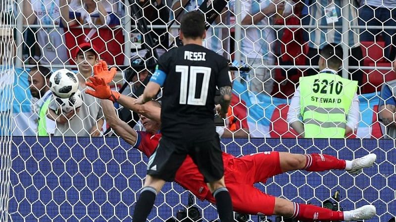 Lionel Messi famously missed from the spot against Iceland