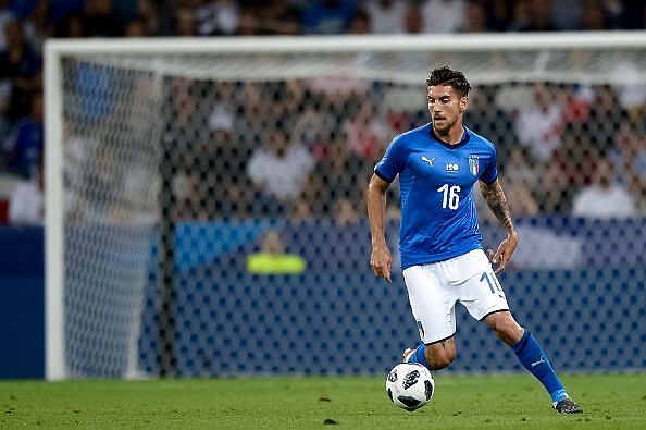 Lorenzo Pellegrini of Italy in action during the...