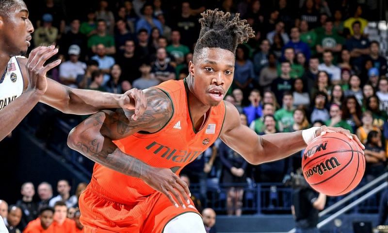 Lonnie Walker playing for the University of Miami
