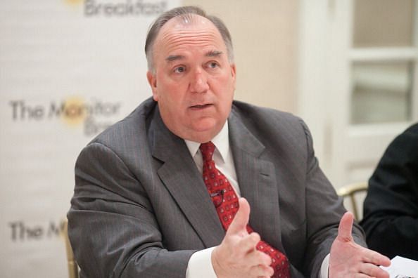 Business Roundtable President John Engler at the St. Regis Hotel