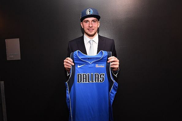 Luka Doncic with a Dallas Mavericks&#039; jersey