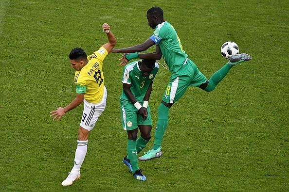 Cheikhou Kouyate (#8) and Idrissa Gueye (#5) failed to drive Senegal forward from midfield