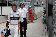 Fernando Alonso of Spain and McLaren F1 Team returns to...
