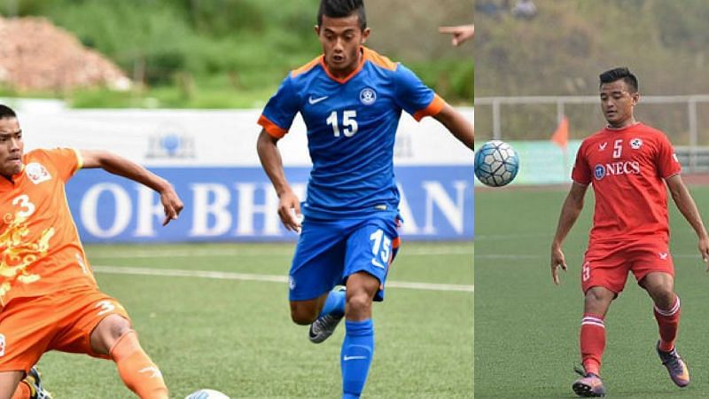 Isaac Vanmalsawma in action (left), Zohmingliana Ralte (right)