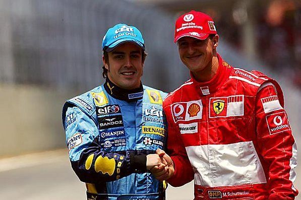 Fernando Alonso and Michael Schumacher