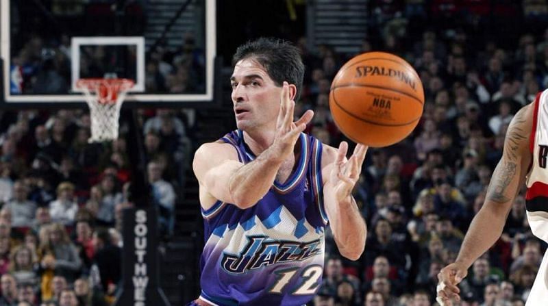 Stockton spent his entire career playing point-guard for the Utah Jazz