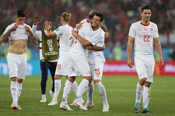 Switzerland come from behind to clinch their first win of the tournament
