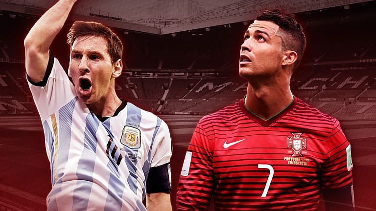 Image result for messi vs ronaldo head to head national portugal argentina
