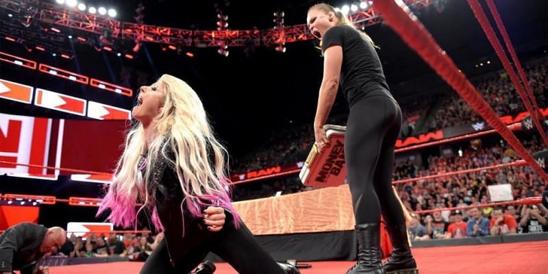 Image result for wwe ronda rousey hits alexa