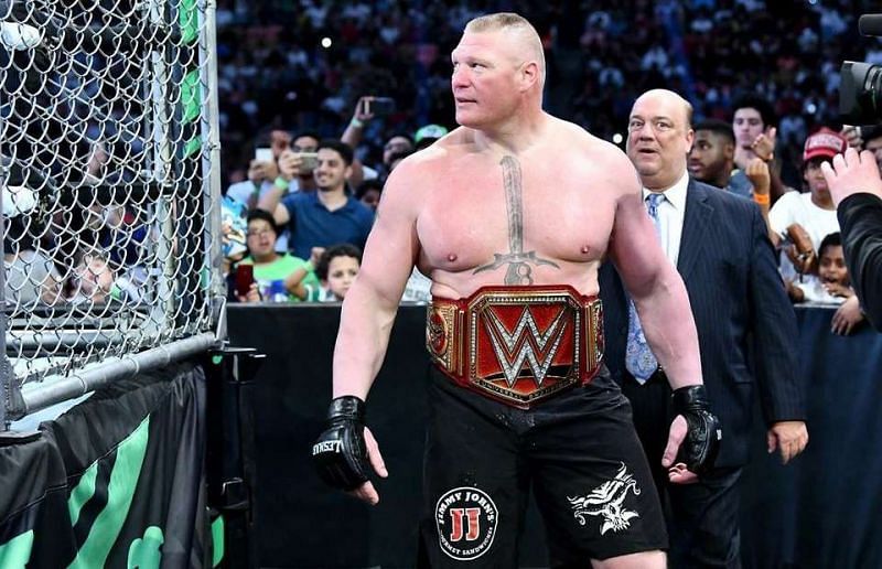 Brock Lesnar&#039;s last appearance in the WWE was at the Greatest Royal Rumble in April