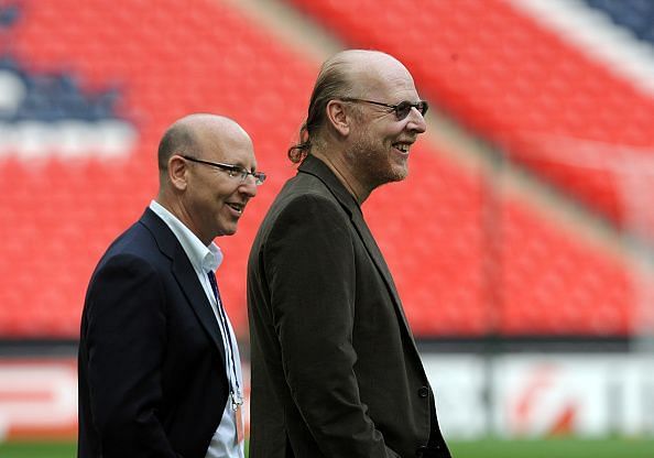 Avram and Malcolm Glazer At Wembley Stadium