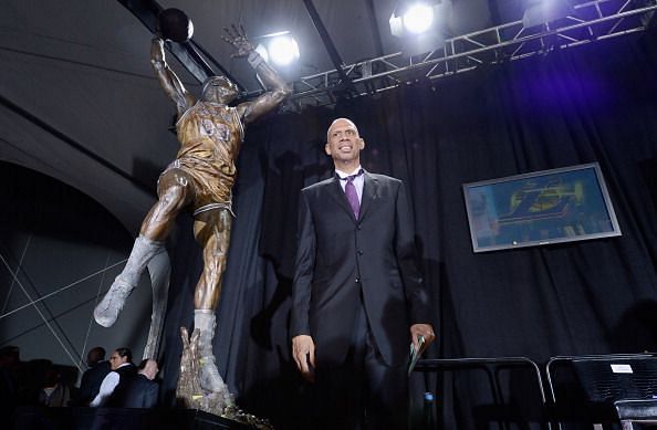 Kareem Abdul-Jabbar Statue Unveiling At STAPLES Center