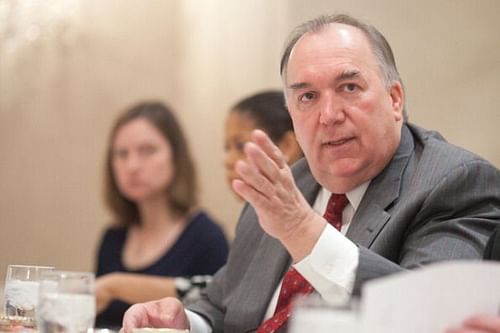 Business Roundtable President John Engler at the Monitor Breakfast