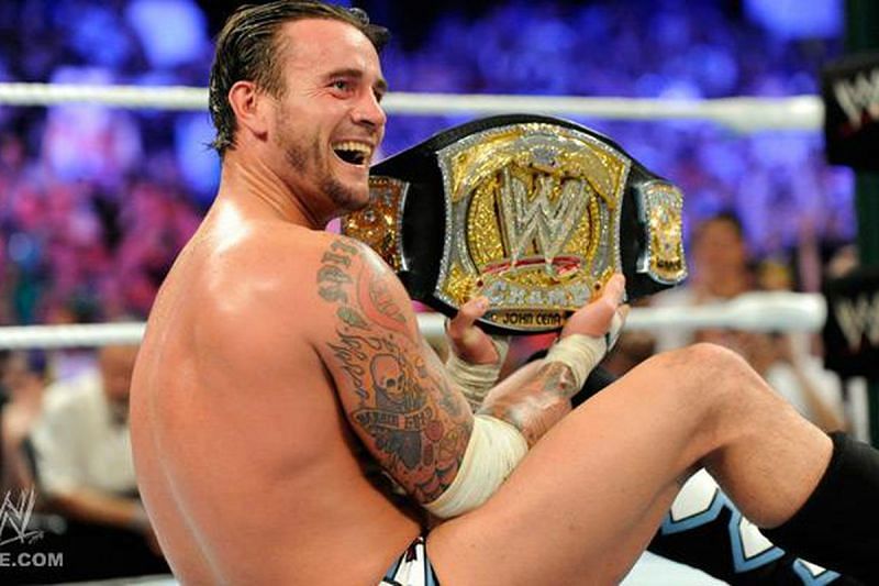 CM Punk celebrates his historic win in his Chicago hometown