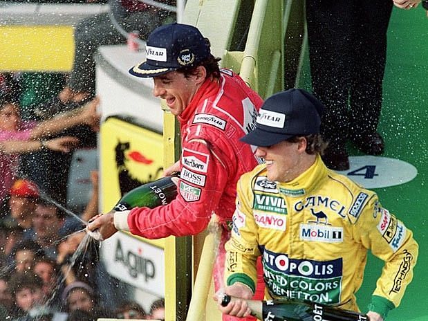 Ayrton Senna and Michael Schumacher