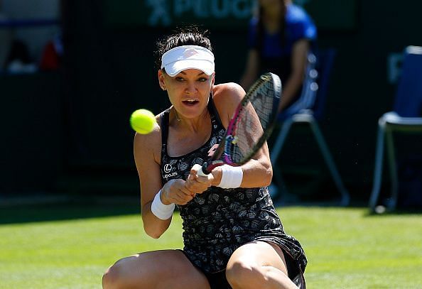 Agnieszka Radwanska secures a comfortable win over Jelena Ostapenko in straight sets