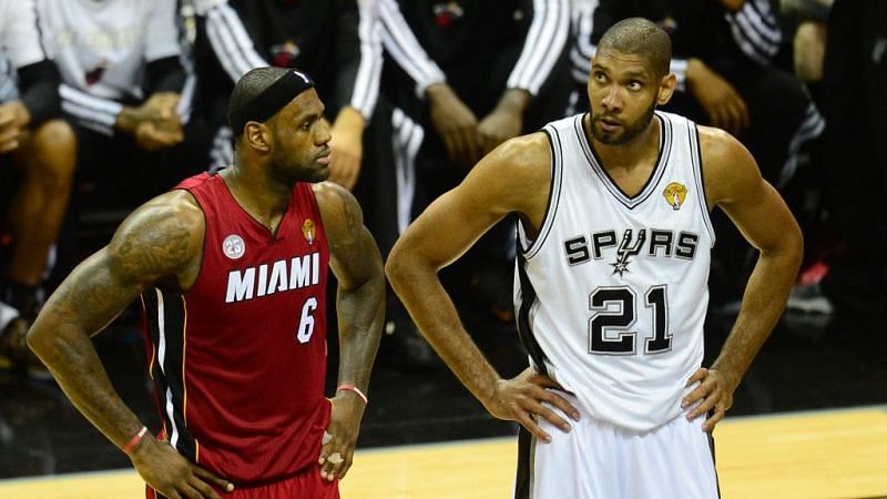 LeBron James and Tim Duncan both rank in the Top 5