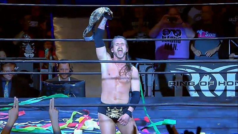Adam Cole after winning the ROH World Title off Jay Lethal