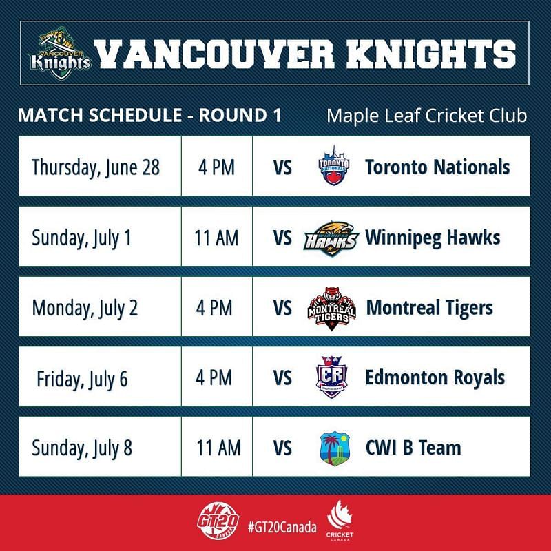 Page 2 Global T20 Canada All you need to know about Vancouver Knights