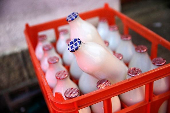 A Traditional British Milk Delivery Service As Farmers Debate Brexit