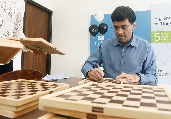 Indian Chess Grandmaster Viswanathan Anand In Pune