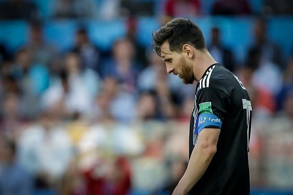 Messi during match between Argentina and Iceland valid for...