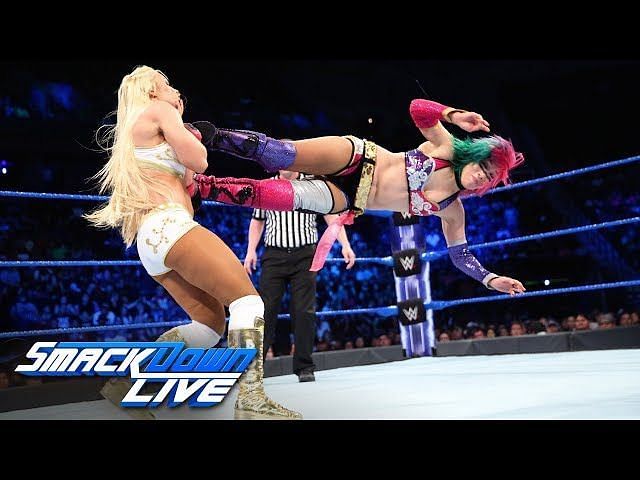 Asuka competed with Mandy Rose and Sonya Deville in a handicap match in this week&#039;s SmackDown