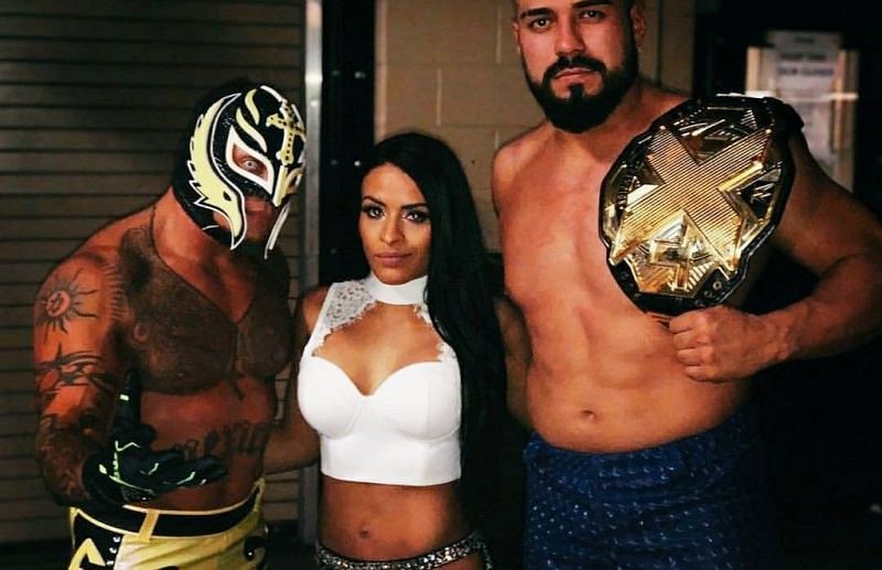 Rey Mysterio (left) has been all praises for the next generation of Luchador talent such as Andrade 