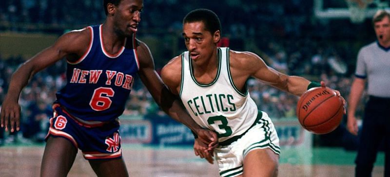 Sixers Maurice Cheeks, left, and Boston Celtics Nate Archibald