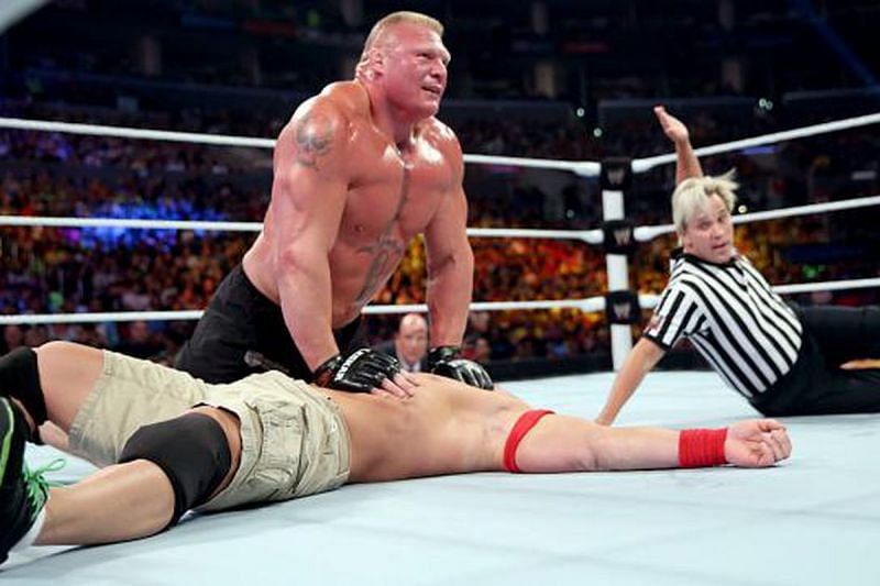 Lesnar&#039;s destruction of Cena at SummerSlam 2014 shocked the wrestling world 