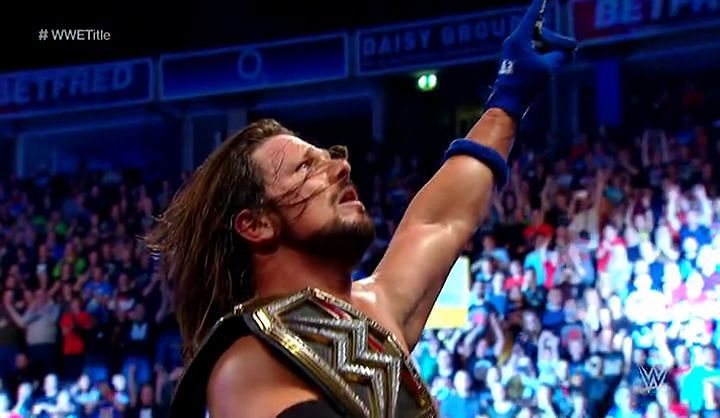 Image result for aj styles becomes wwe champion