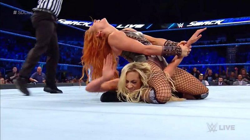 Carmella tapped to Becky Lynch this week on SmackDown 