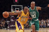 Kobe Bryant Playing Against the Boston Celtics