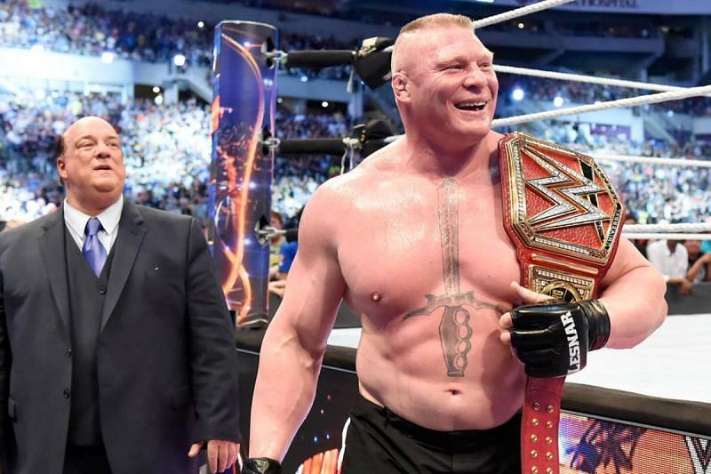 WWE.com - Universal Champion Brock Lesnar with Paul Heyman