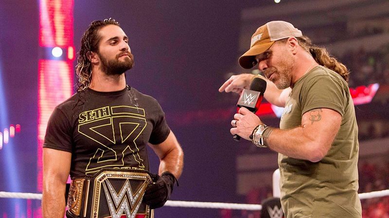 Rollins and HBK on Raw 