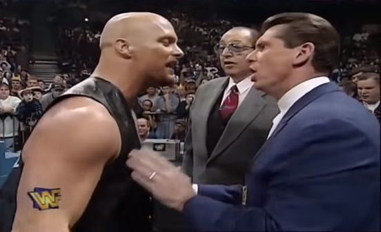 Vince McMahon stops Steve Austin from going ballistic...
