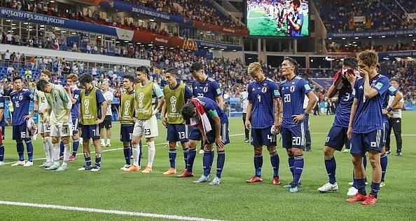 Football: Japan vs Belgium at World Cup