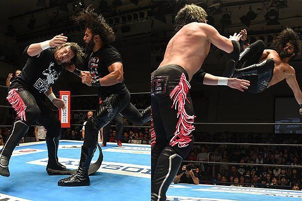 Kenny Omega and Tama Tonga from their classic G1 27 showdown 