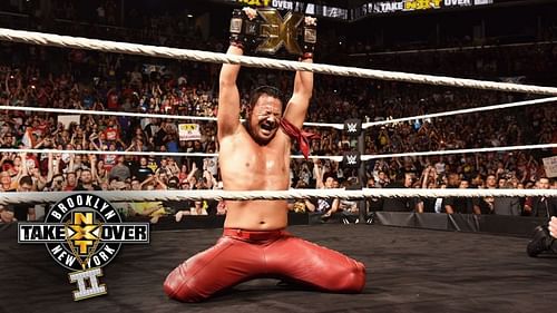 Nakamura with the NXT championship.