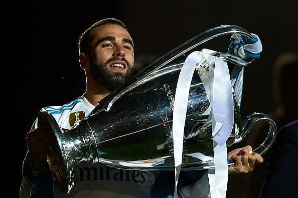 Real Madrid Celebrate After Victory In The Champions League Final Against Liverpool