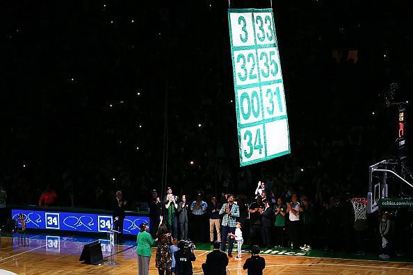 Celtics Retired Numbers Banner 