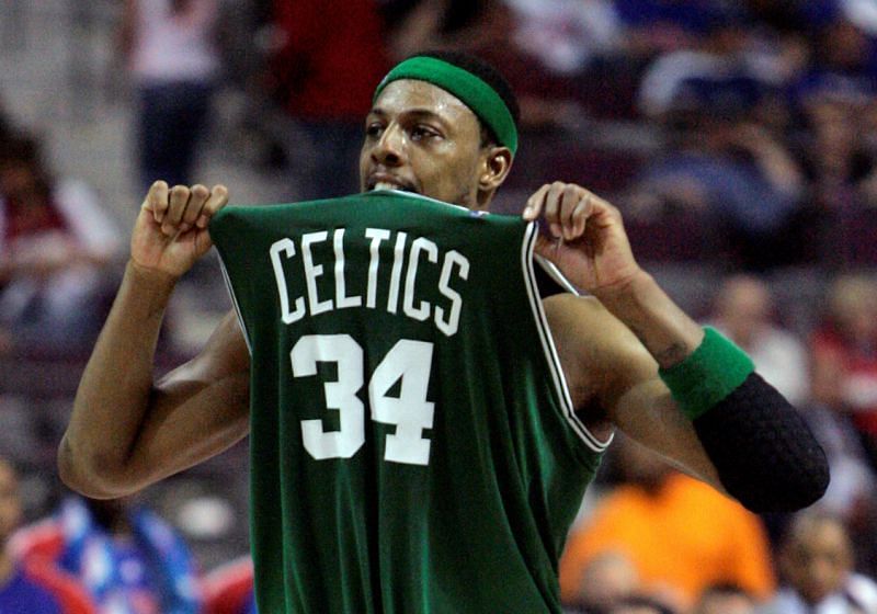 Pierce&#039;s No. 34 was retired by Boston Celtics in February of 2018