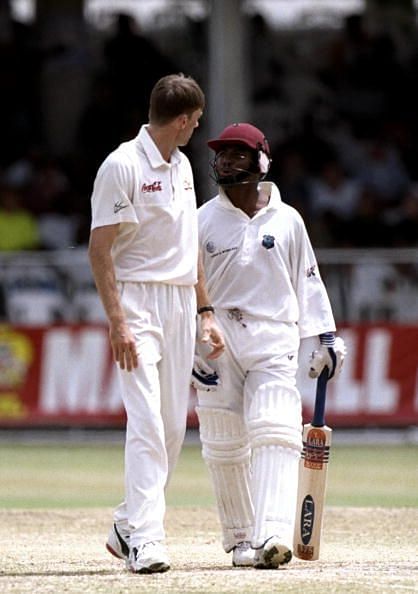 Third Test Glenn McGrath and Brian Lara