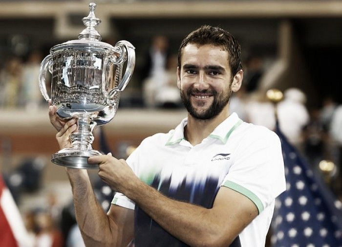 Cilic with his only Grand Slam title at the Flushing Meadows