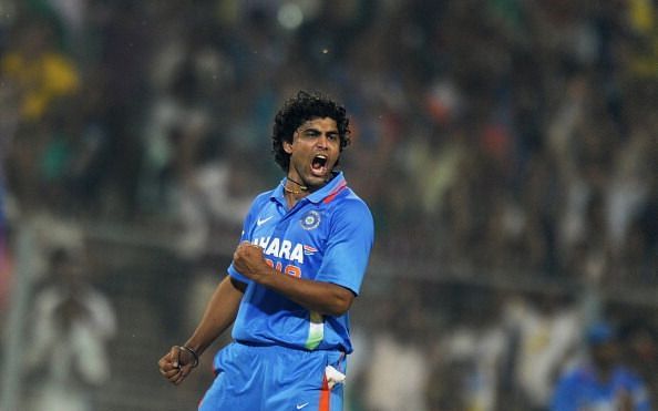 Indian cricketer Ravindra Jadeja celebra