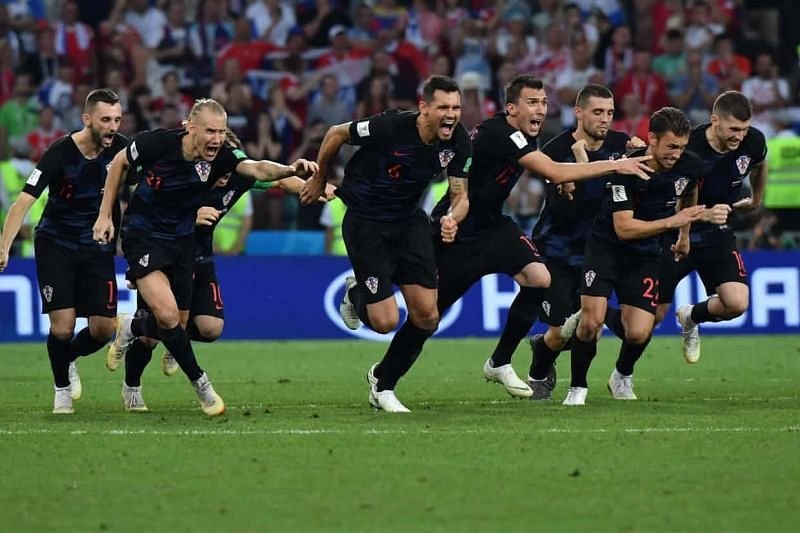 Croatia after winning the Penalty shoot-out against Russia.