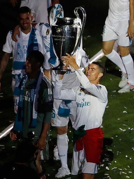 Real Madrid Celebrate After Victory In The Champions League Final