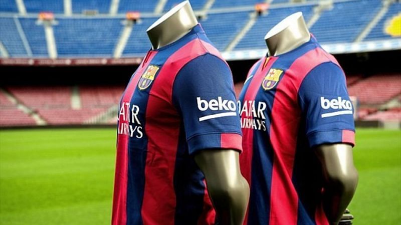 Barcelona became the first club to agree to place a corporate logo on their shirt sleeves