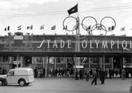World Cup Finals, 1954 Switzerland. The Stade Olympique Stadium during the Finals.